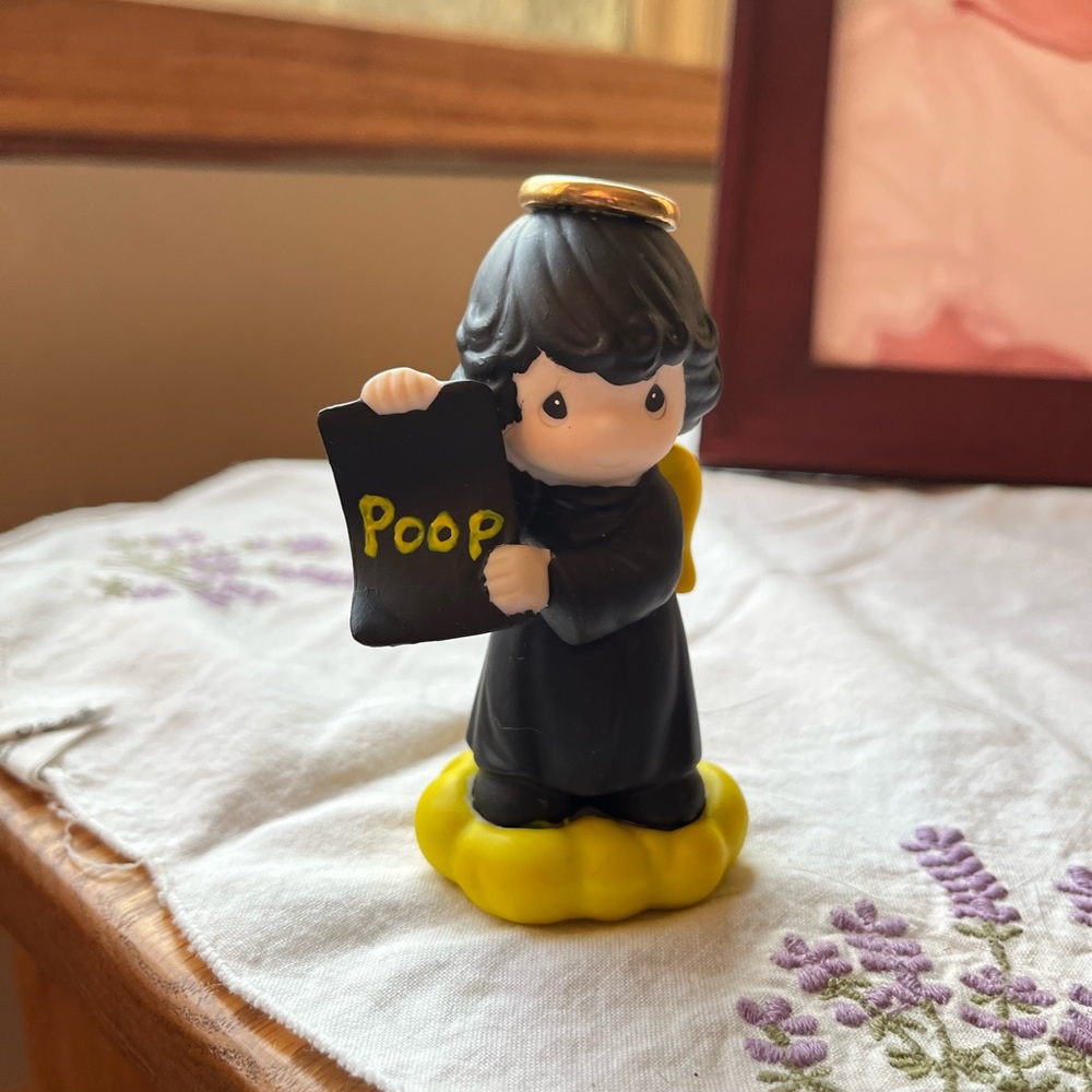 Gothic Cuties Precious Moments Handpainted Repaint Poop Angel